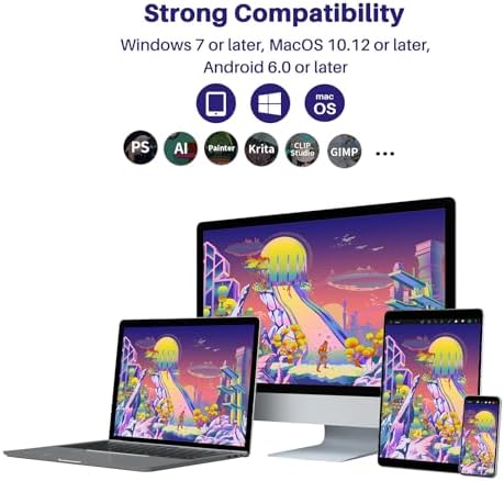 HUION Kamvas 22 Plus QLED Drawing Tablet with Full Laminated Screen USB C Connection 140  sRGB Tilt  21 5 inch Graphics Art Tablet for Artist & Designer  Work with Mac  Windows  Linux & Android Black