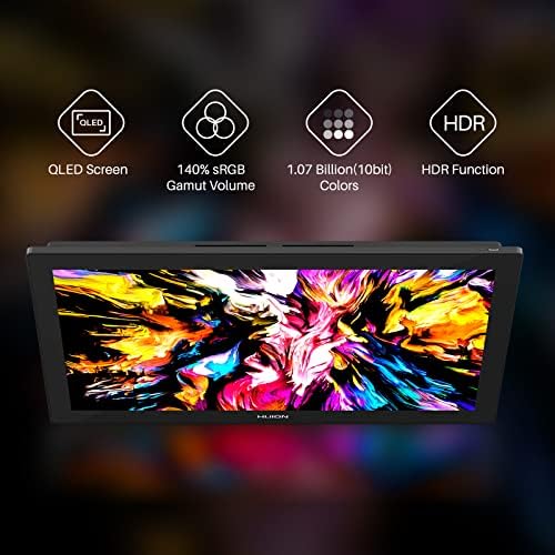 HUION Kamvas Pro 24 4K UHD Graphics Drawing Tablet with Full Laminated Screen Anti Glare Glass 140  sRGB   Battery Free Stylus 8192 Pen Pressure and Wireless Express Key  23 8 Inch Black