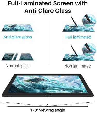 HUION Kamvas Pro 24 4K UHD Graphics Drawing Tablet with Full Laminated Screen Anti Glare Glass 140  sRGB   Battery Free Stylus 8192 Pen Pressure and Wireless Express Key  23 8 Inch Black