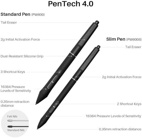 HUION Kamvas Pro 24 4K UHD Graphics Drawing Tablet with Full Laminated Screen Anti Glare Glass 140  sRGB   Battery Free Stylus 8192 Pen Pressure and Wireless Express Key  23 8 Inch Black