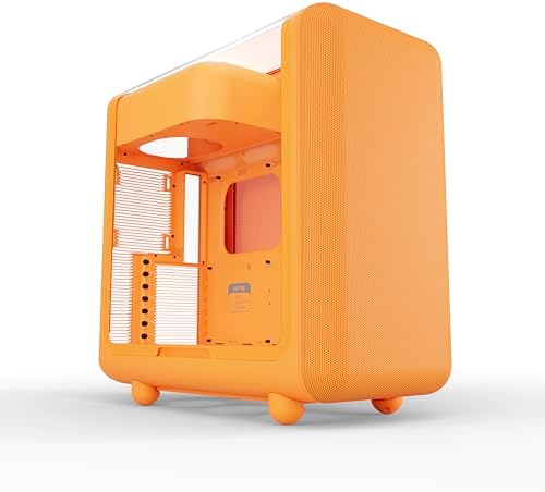 HYTE X50   Modern Performance ATX Mid Tower Gaming PC Case   Optimized High Airflow Chassis   4mm Thick  Curved  Laminated Acoustic Glass   Micro Mesh Panels w Sturdy Stamped Steel   Wild Cherry  Red 