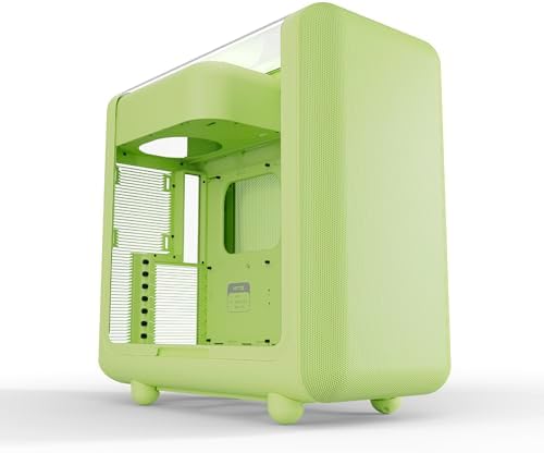 HYTE X50   Modern Performance ATX Mid Tower Gaming PC Case   Optimized High Airflow Chassis   4mm Thick  Curved  Laminated Acoustic Glass   Micro Mesh Panels w Sturdy Stamped Steel   Wild Cherry  Red 