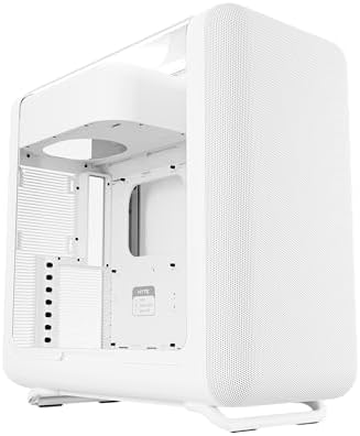HYTE X50   Modern Performance ATX Mid Tower Gaming PC Case   Optimized High Airflow Chassis   4mm Thick  Curved  Laminated Acoustic Glass   Micro Mesh Panels w Sturdy Stamped Steel   Wild Cherry  Red 