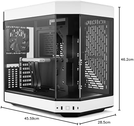 HYTE Y40 Modern Aesthetic Panoramic Tempered Glass Mid Tower ATX Computer Gaming Case with PCIE 4 0 Riser Cable Included  Red  CS HYTE Y40 BR 
