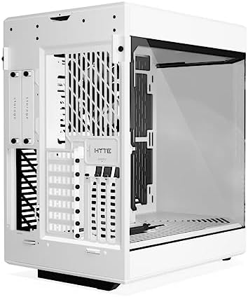 HYTE Y40 Modern Aesthetic Panoramic Tempered Glass Mid Tower ATX Computer Gaming Case with PCIE 4 0 Riser Cable Included  Red  CS HYTE Y40 BR 