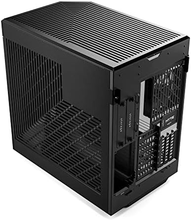 HYTE Y40 Modern Aesthetic Panoramic Tempered Glass Mid Tower ATX Computer Gaming Case with PCIE 4 0 Riser Cable Included  Red  CS HYTE Y40 BR 