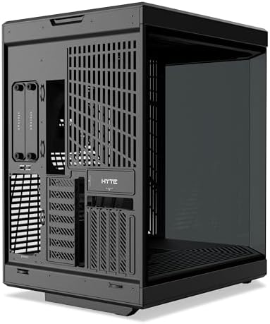 HYTE Y40 Modern Aesthetic Panoramic Tempered Glass Mid Tower ATX Computer Gaming Case with PCIE 4 0 Riser Cable Included  Red  CS HYTE Y40 BR 