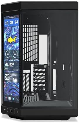 HYTE Y40 Modern Aesthetic Panoramic Tempered Glass Mid Tower ATX Computer Gaming Case with PCIE 4 0 Riser Cable Included  Red  CS HYTE Y40 BR 
