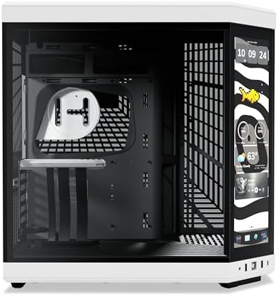 HYTE Y40 Modern Aesthetic Panoramic Tempered Glass Mid Tower ATX Computer Gaming Case with PCIE 4 0 Riser Cable Included  Red  CS HYTE Y40 BR 