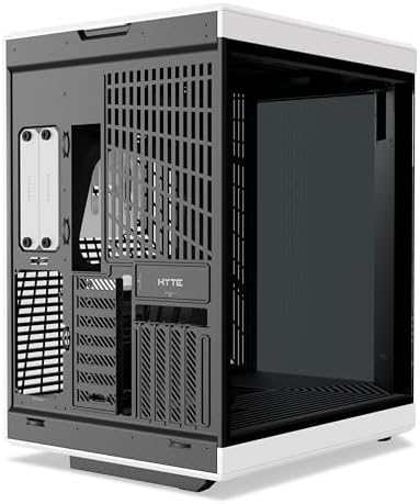 HYTE Y40 Modern Aesthetic Panoramic Tempered Glass Mid Tower ATX Computer Gaming Case with PCIE 4 0 Riser Cable Included  Red  CS HYTE Y40 BR 