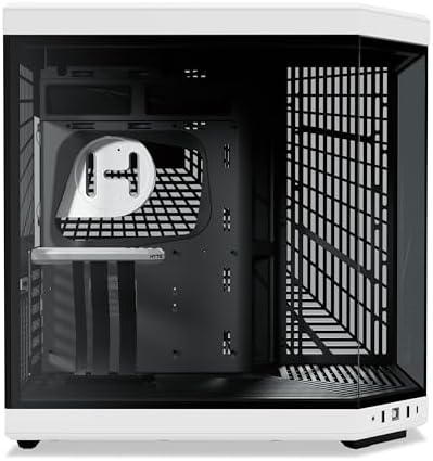 HYTE Y40 Modern Aesthetic Panoramic Tempered Glass Mid Tower ATX Computer Gaming Case with PCIE 4 0 Riser Cable Included  Red  CS HYTE Y40 BR 