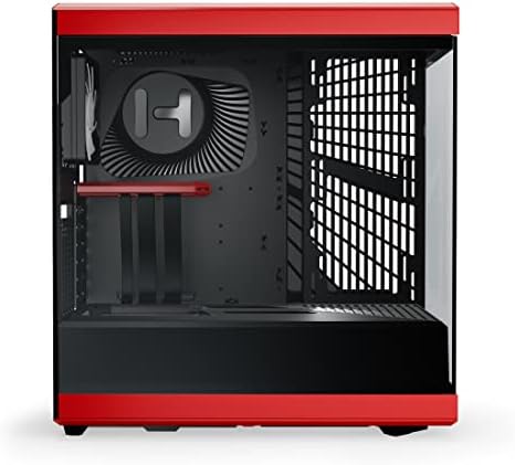 HYTE Y40 Modern Aesthetic Panoramic Tempered Glass Mid Tower ATX Computer Gaming Case with PCIE 4 0 Riser Cable Included  Red  CS HYTE Y40 BR 