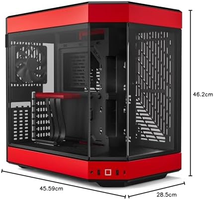 HYTE Y40 S Tier Aesthetic Case ATX Mid Tower Computer Gaming Case   Black