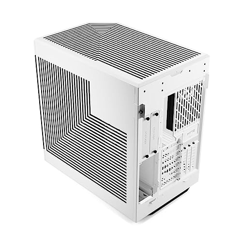 HYTE Y60 Modern Aesthetic Dual Chamber Panoramic Tempered Glass Mid Tower ATX Computer Gaming Case with PCIE 4 0 Riser Cable Included Snow White CS HYTE Y60 WW