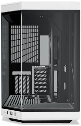 HYTE Y60 Modern Aesthetic Dual Chamber Panoramic Tempered Glass Mid Tower ATX Computer Gaming Case with PCIE 4 0 Riser Cable Included  Snow White  CS HYTE Y60 WW