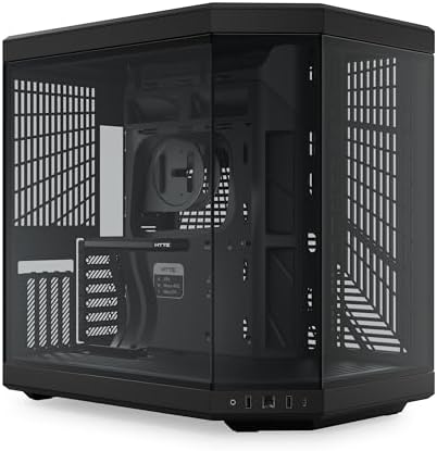 HYTE Y60 Modern Aesthetic Dual Chamber Panoramic Tempered Glass Mid Tower ATX Computer Gaming Case with PCIE 4 0 Riser Cable Included  Snow White  CS HYTE Y60 WW