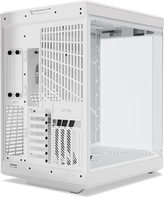 HYTE Y70 CS HYTE Y70 WW Dual Chamber Mid Tower ATX Case with PCIe 4 0 Express Riser Cable Included  Snow White