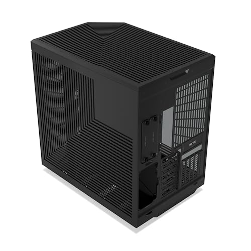 HYTE Y70 Touch Infinite Dual Chamber ATX Mid Tower - Carcasa estética moderna con pantalla táctil LCD de 2.5K integrada, color negro