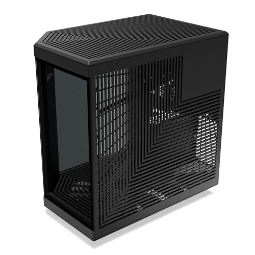 HYTE Y70 Touch Infinite Dual Chamber ATX Mid Tower - Carcasa estética moderna con pantalla táctil LCD de 2.5K integrada, color negro