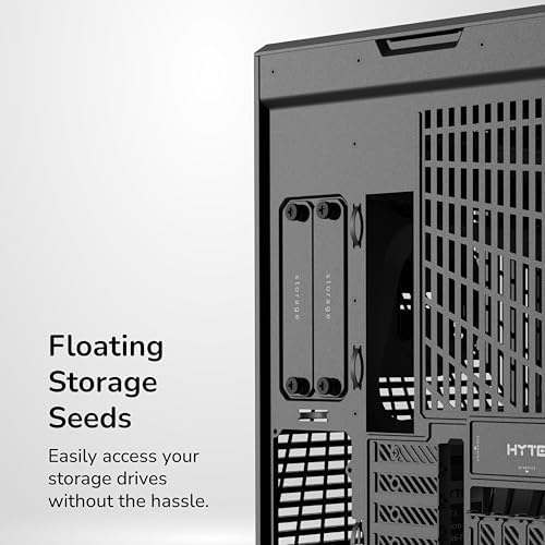HYTE Y70 Touch Infinite Modern Aesthetic Gaming PC Case   Integrated 2 5K LCD Touchscreen Screen Display   Dual Chamber ATX Desktop Chassis   10 Fan Capacity   Luxury PCIe 4 0 Riser Cable  Pitch Black