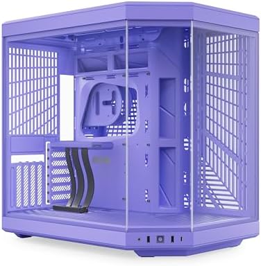 HYTE Y70 Touch Infinite Modern Aesthetic Gaming PC Case   Integrated 2 5K LCD Touchscreen Screen Display   Dual Chamber ATX Desktop Chassis   10 Fan Capacity   Luxury PCIe 4 0 Riser Cable  Pitch Black