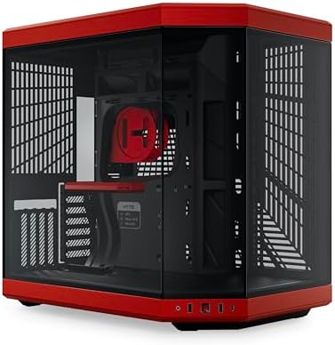 HYTE Y70 Touch Infinite Modern Aesthetic Gaming PC Case   Integrated 2 5K LCD Touchscreen Screen Display   Dual Chamber ATX Desktop Chassis   10 Fan Capacity   Luxury PCIe 4 0 Riser Cable  Pitch Black