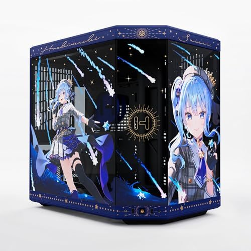 HYTE Y70 Touch Infinite Modern Aesthetic Gaming PC Case   Integrated 2 5K LCD Touchscreen Screen Display   Dual Chamber ATX Desktop Chassis   10 Fan Capacity   Luxury PCIe 4 0 Riser Cable  Pitch Black