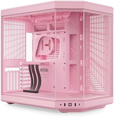 HYTE Y70 Touch Infinite Modern Aesthetic Gaming PC Case   Integrated 2 5K LCD Touchscreen Screen Display   Dual Chamber ATX Desktop Chassis   10 Fan Capacity   Luxury PCIe 4 0 Riser Cable  Pitch Black