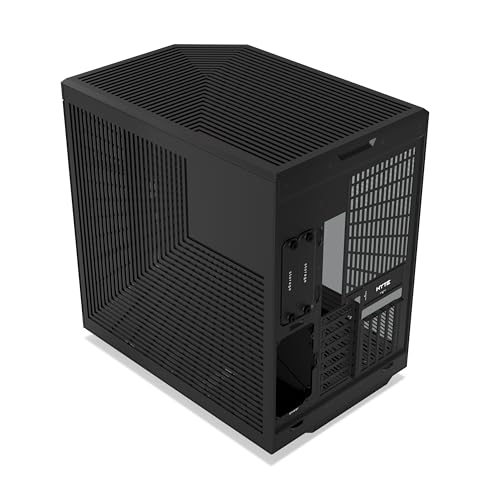 HYTE Y70 Upgraded Modern Aesthetic Dual Chamber Panoramic Tempered Glass Mid Tower ATX Computer Gaming Case with PCIE 4 0 Riser Cable Included Black CS HYTE Y70 B