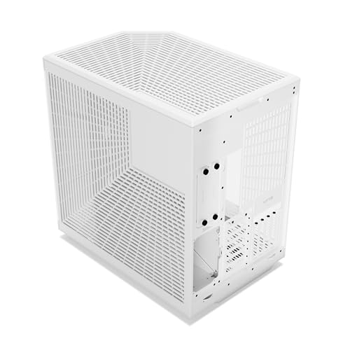 HYTE Y70 Upgraded Modern Aesthetic Dual Chamber Panoramic Tempered Glass Mid Tower ATX Computer Gaming Case with PCIE 4 0 Riser Cable Included Snow White CS HYTE Y70 WW