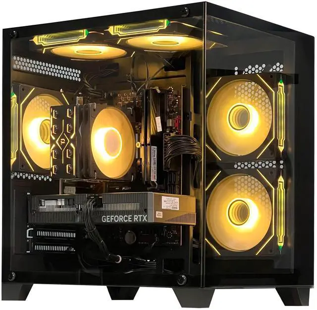 HZG Gaming Desktop Computer PC Intel Core i5 13400F GeForce RTX 5060 8G 32GB RAM and 1TB NVMe M 2 SSD  WiFi6E  ARGB Fan  Prebuilt Gaming PC Tower Windows 11