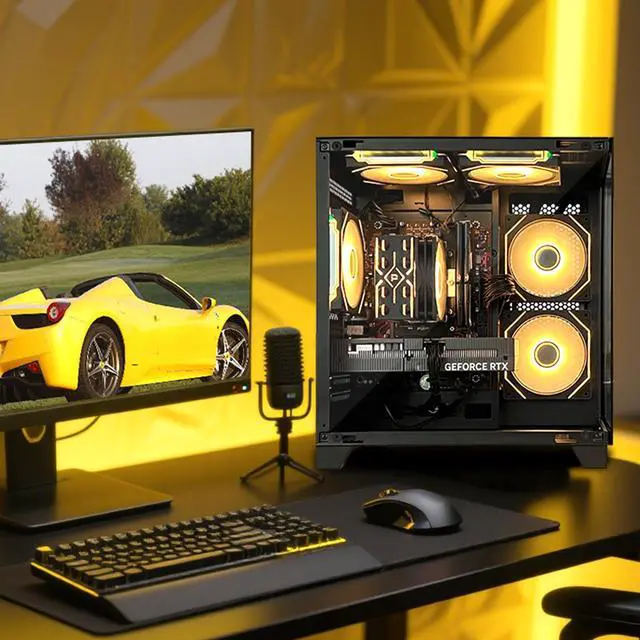 HZG Gaming Desktop Computer PC Intel Core i5 13400F GeForce RTX 5060 8G 32GB RAM and 1TB NVMe M 2 SSD  WiFi6E  ARGB Fan  Prebuilt Gaming PC Tower Windows 11