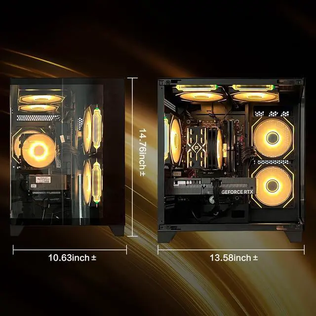 HZG Gaming Desktop Computer PC Intel Core i5 13400F GeForce RTX 5060 8G 32GB RAM and 1TB NVMe M 2 SSD  WiFi6E  ARGB Fan  Prebuilt Gaming PC Tower Windows 11