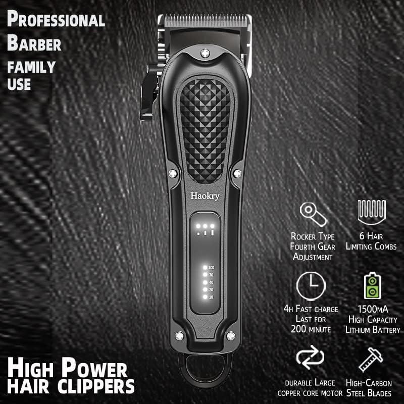 Hair Clippers for Men Professional   Cordless&Corded Barber Clippers for Hair Cutting & Grooming Rechargeable Beard Trimmer