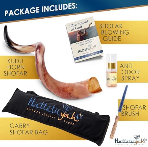 HalleluYAH Kudu Shofar original Kosher totalmente pulido | De Israel