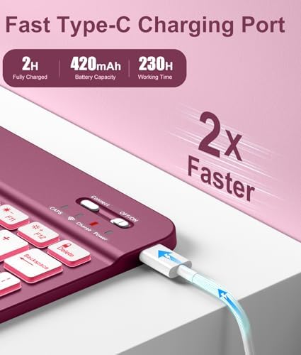 Hamile for iPad 11th 10th Generation Case with Keyboard   7 Colors Backlit Wireless Detachable Folio Keyboard Cover with Pencil Holder for iPad 11 inch A16 2025 10th Gen 10 9 Inch 2022  Black 