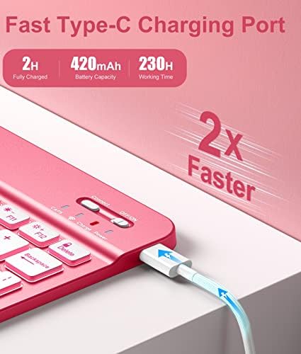 Hamile for iPad 11th 10th Generation Case with Keyboard   7 Colors Backlit Wireless Detachable Folio Keyboard Cover with Pencil Holder for iPad 11 inch A16 2025 10th Gen 10 9 Inch 2022  Black 