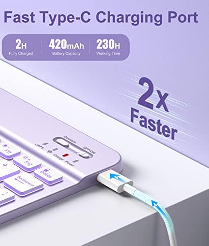 Hamile for iPad 11th 10th Generation Case with Keyboard   7 Colors Backlit Wireless Detachable Folio Keyboard Cover with Pencil Holder for iPad 11 inch A16 2025 10th Gen 10 9 Inch 2022  Black 