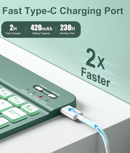 Hamile for iPad 11th 10th Generation Case with Keyboard   7 Colors Backlit Wireless Detachable Folio Keyboard Cover with Pencil Holder for iPad 11 inch A16 2025 10th Gen 10 9 Inch 2022  Black 