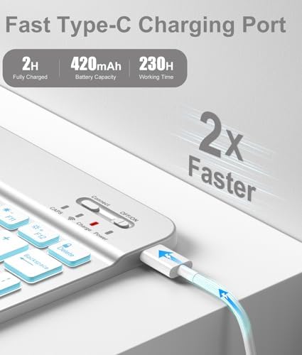 Hamile for iPad 11th 10th Generation Case with Keyboard   7 Colors Backlit Wireless Detachable Folio Keyboard Cover with Pencil Holder for iPad 11 inch A16 2025 10th Gen 10 9 Inch 2022  Black 