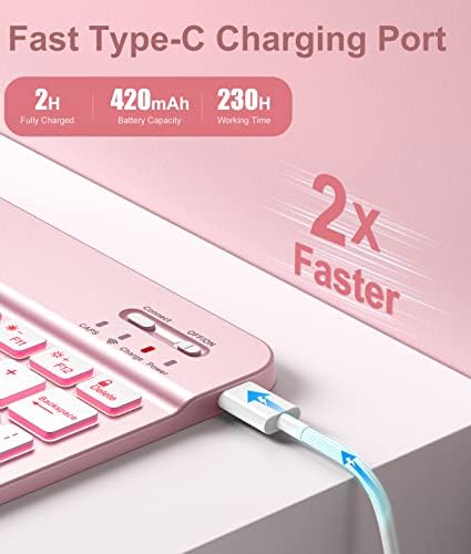 Hamile for iPad 11th 10th Generation Case with Keyboard   7 Colors Backlit Wireless Detachable Folio Keyboard Cover with Pencil Holder for iPad 11 inch A16 2025 10th Gen 10 9 Inch 2022  Black 