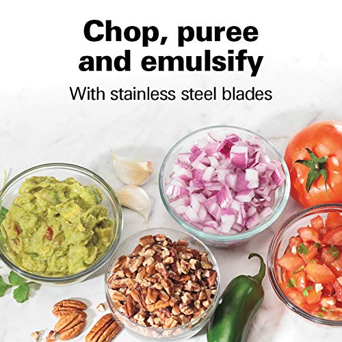 Hamilton Beach Electric Vegetable Chopper & Mini Food Processor  3 Cup  350 Watts  for Dicing  Mincing  and Puree  Black  72850 