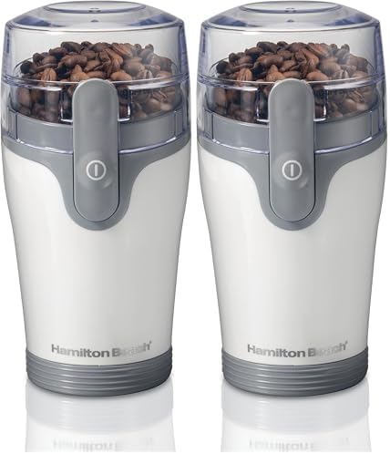 Hamilton Beach Fresh Grind Electric Coffee Grinder for Beans  Spices and More  Stainless Steel Blades  Removable Chamber  Makes up to 12 Cups  Black