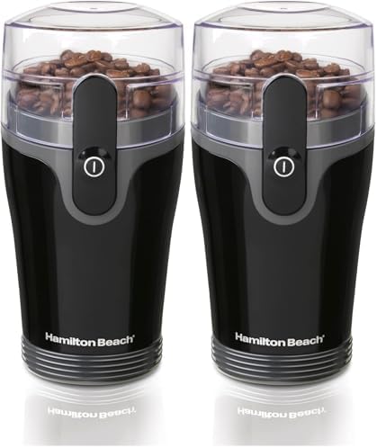 Hamilton Beach Fresh Grind Electric Coffee Grinder for Beans  Spices and More  Stainless Steel Blades  Removable Chamber  Makes up to 12 Cups  Black
