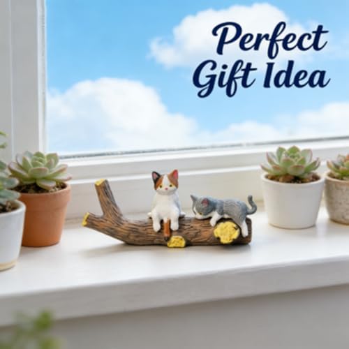 Hand Painted Mini Cat Desk Figurines Set of 5 Cute Cartoon Kitty Companions  Mini Desk Cat Figurines  Mini Cat Figurines for Computer  5 Piece Mini Resin Cat Figurines Cute Cartoon Desk Decor  5pcs 