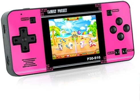 Handheld Game for Kids  Preloaded 220 Retro Video Games  Portable Gaming Player with Rechargeable Battery 3 0 LCD Screen  Mini Arcade Electronic Toy Gifts for Boys Girls  Blue 