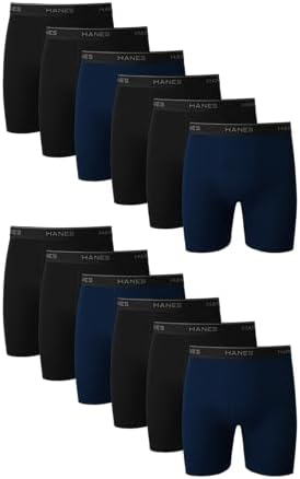 Hanes mens Underwear Boxer Briefs Pack  Cool & Breathable Cotton Moisture wicking Underwear for Men  No Ride Up