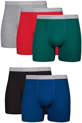 Hanes mens Underwear Boxer Briefs Pack  Cool & Breathable Cotton Moisture wicking Underwear for Men  No Ride Up
