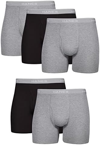 Hanes mens Underwear Boxer Briefs Pack  Cool & Breathable Cotton Moisture wicking Underwear for Men  No Ride Up