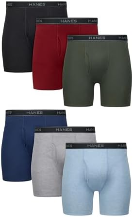 Hanes mens Underwear Boxer Briefs Pack  Cool & Breathable Cotton Moisture wicking Underwear for Men  No Ride Up